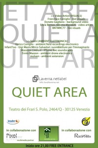 Locandina per la prima edizione di Quiet Area